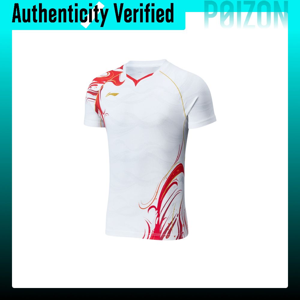 Badminton Jersey - เสื้อแบดมินตัน Li Ning คอลเลคชั่นแบดมินตัน ยูนิเซ็กซ์ สีขาวมาตรฐาน