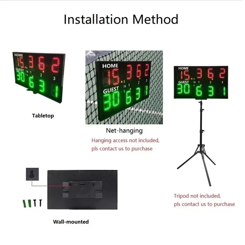 Scoreboard Digital - ป้ายบอกคะแนนอิเล็กทรอนิกส์ LED สำหรับสนามเทนนิสในร่ม Portle Xcm Digital