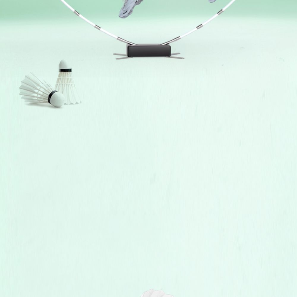 Badminton Net - โครงตาข่ายแบดมินตันแบบมาตรฐาน พับเก็บได้ พกพาสะดวก สำหรับอุปกรณ์เสริมการฝึกซ้อมและเล่นเกมในร่มและกลางแจ้ง LERPIO