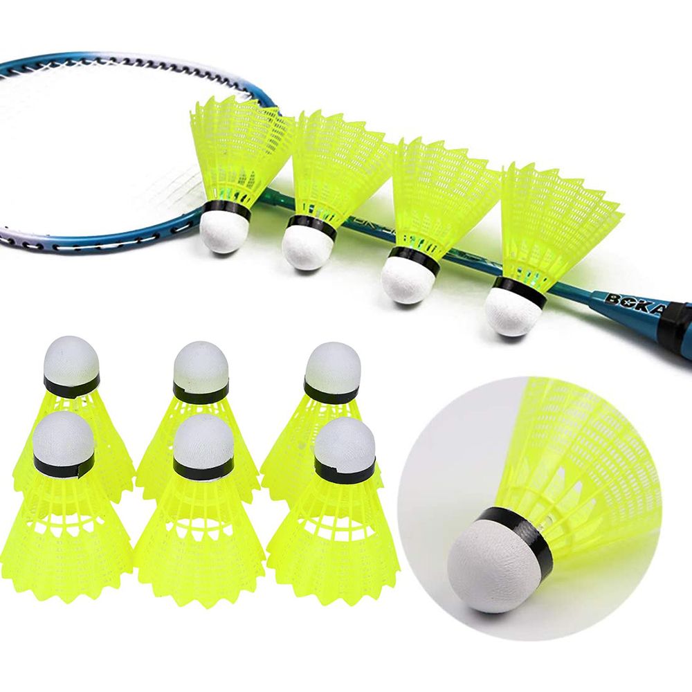 3/6/12 ชิ้น ลูกแบดมินตันพลาสติ - Feather Shuttlecock บทวิจารณ์และราคา
