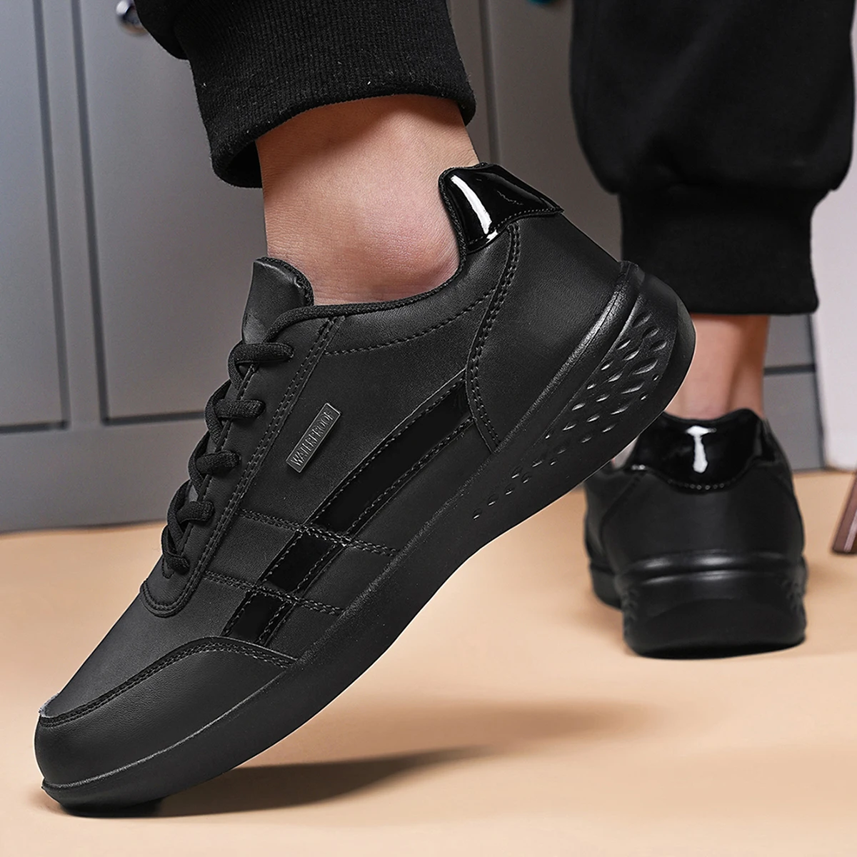 รองเท้าผ้าใบหนัง PU สำหรับผู้ช - Badminton Shoes Men บทวิจารณ์และราคา