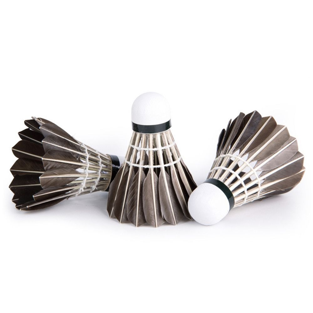 ลูกขนไก่แบดมินตันขนห่านสีดำ 3/ - Feather Shuttlecock บทวิจารณ์และราคา