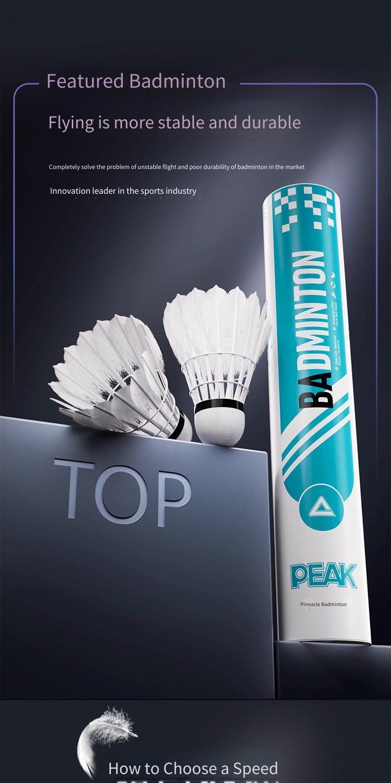 ลูกขนไก่ PEAK Goose Feather อย - Feather Shuttlecock บทวิจารณ์และราคา